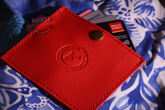 Navy Blue Leather Wallet JORDAN PLATE 1946