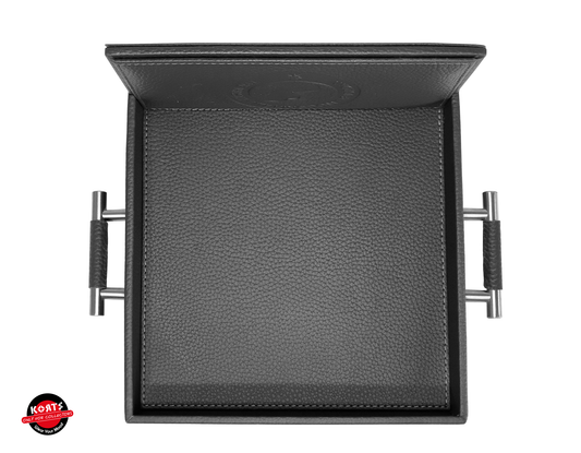 Jordan Map Gray Leather Tray