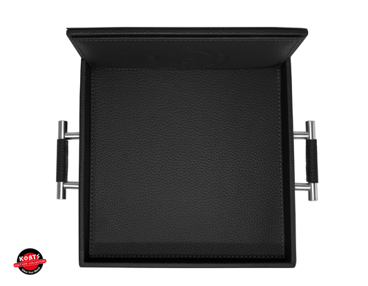 Jordan Map Black Leather Tray