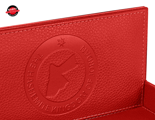 Jordan Map Red Leather Tray